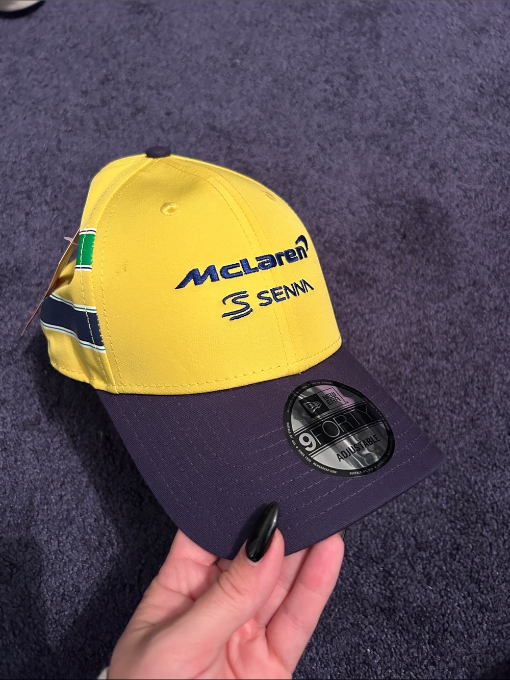 McLaren Senna Yellow and Black Adjustable Racing Cap